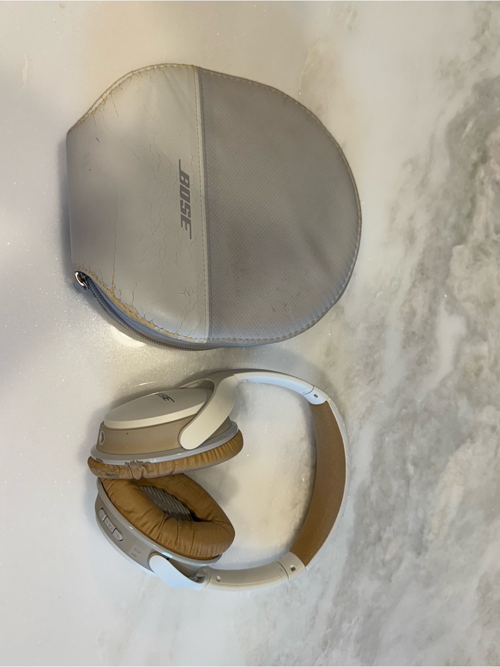 Bose Over-Ear Wireless Headphones - White & Tan